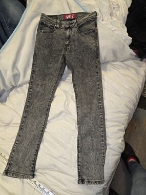 Levi's Women's Gray Acid-Wash Straight Jeans